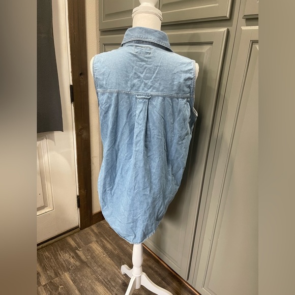 Jean Tunic Button Up Tank - Picture 3 of 4